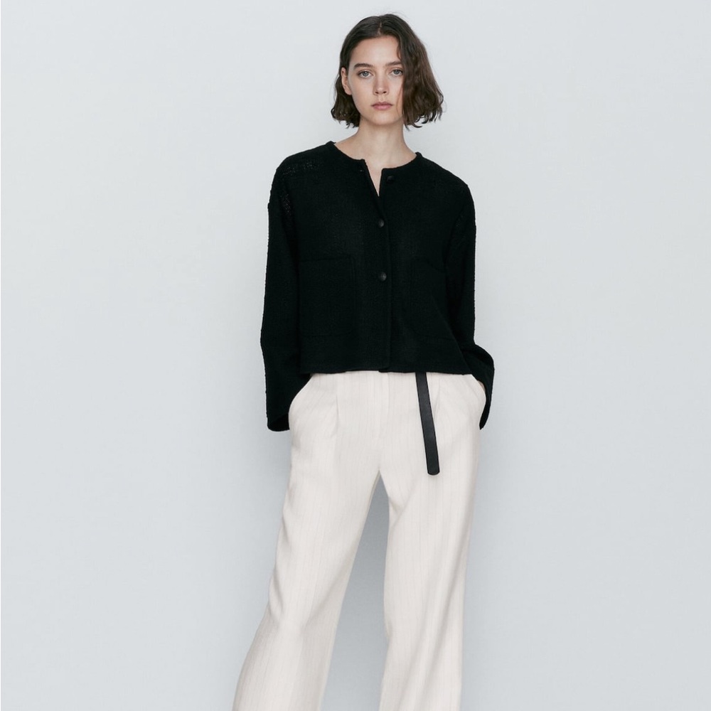 NWT Massimo Dutti Cropped Textured Jacket (S)
